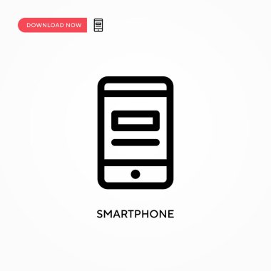 Akıllı telefon basit vektör simgesi. Web sitesi veya mobil uygulama için modern, basit düz vektör çizimi