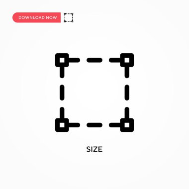 Basit vektör simgesi boyutu. Web sitesi veya mobil uygulama için modern, basit düz vektör çizimi