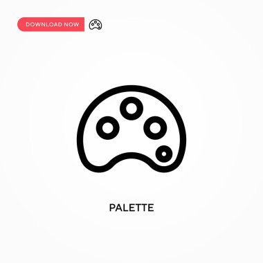 Palet Basit vektör simgesi. Web sitesi veya mobil uygulama için modern, basit düz vektör çizimi
