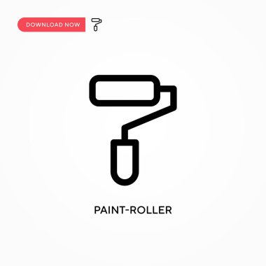 Boya silindiri Basit vektör simgesi. Web sitesi veya mobil uygulama için modern, basit düz vektör çizimi