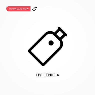 Hijyenik-4 basit vektör simgesi. Web sitesi veya mobil uygulama için modern, basit düz vektör çizimi