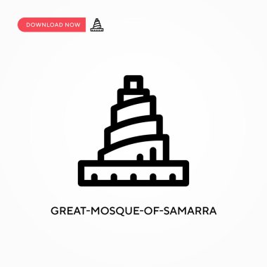 Samara 'nın Büyük Camii basit vektör simgesi. Web sitesi veya mobil uygulama için modern, basit düz vektör çizimi