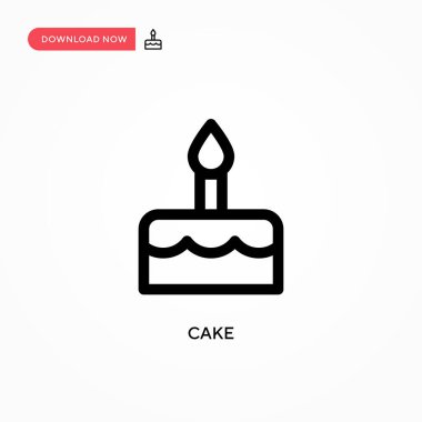 Kek basit vektör simgesi. Web sitesi veya mobil uygulama için modern, basit düz vektör çizimi