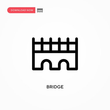 Köprü basit vektör simgesi. Web sitesi veya mobil uygulama için modern, basit düz vektör çizimi