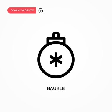 Bauble Basit vektör simgesi. Web sitesi veya mobil uygulama için modern, basit düz vektör çizimi