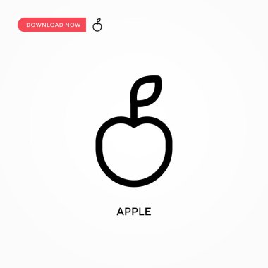 Apple Basit vektör simgesi. Web sitesi veya mobil uygulama için modern, basit düz vektör çizimi