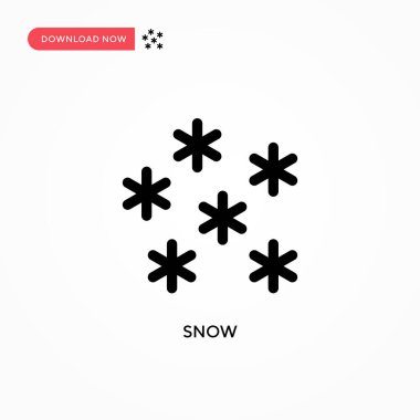 Kar Basit vektör simgesi. Web sitesi veya mobil uygulama için modern, basit düz vektör çizimi