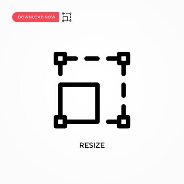 Basit vektör simgesini yeniden boyutlandır. Web sitesi veya mobil uygulama için modern, basit düz vektör çizimi