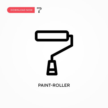 Boya silindiri Basit vektör simgesi. Web sitesi veya mobil uygulama için modern, basit düz vektör çizimi