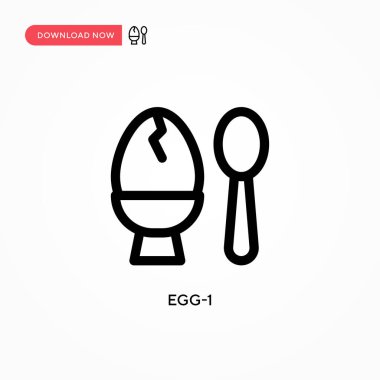 Yumurta-1 Basit vektör simgesi. Web sitesi veya mobil uygulama için modern, basit düz vektör çizimi