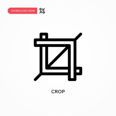 Basit kırpma vektör simgesi. Web sitesi veya mobil uygulama için modern, basit düz vektör çizimi