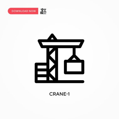 Crane-1 Basit vektör simgesi. Web sitesi veya mobil uygulama için modern, basit düz vektör çizimi