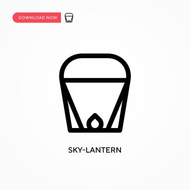Gökyüzü feneri basit vektör simgesi. Web sitesi veya mobil uygulama için modern, basit düz vektör çizimi