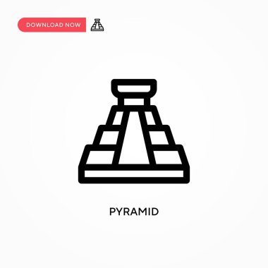 Piramit Basit vektör simgesi. Web sitesi veya mobil uygulama için modern, basit düz vektör çizimi