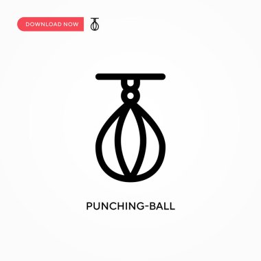 Yumruklama topu basit vektör simgesi. Web sitesi veya mobil uygulama için modern, basit düz vektör çizimi