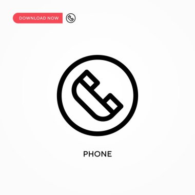 Basit telefon vektör simgesi. Web sitesi veya mobil uygulama için modern, basit düz vektör çizimi