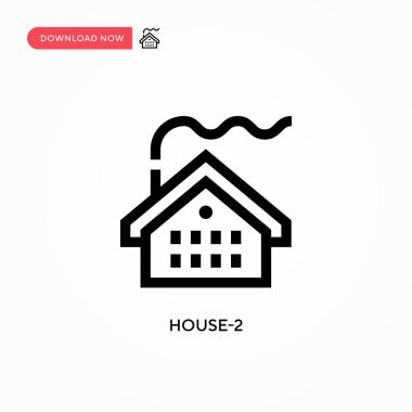 House-2 basit vektör simgesi. Web sitesi veya mobil uygulama için modern, basit düz vektör çizimi