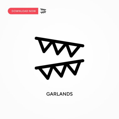 Çelenkler basit vektör simgesi. Web sitesi veya mobil uygulama için modern, basit düz vektör çizimi