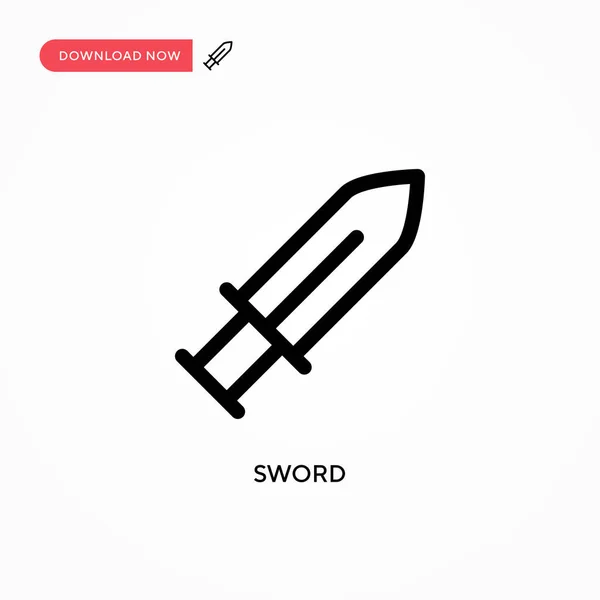 Sword Simple Vector Icon Modern Simple Flat Vector Illustration Web — Stock Vector