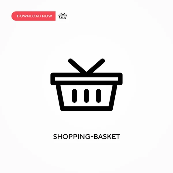 Shopping Basket Icono Vector Simple Moderno Simple Ilustración Vector Plano — Archivo Imágenes Vectoriales