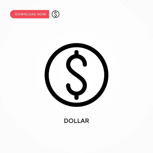 Dólar Icono Vector Simple Moderno Simple Ilustración Vector Plano Para — Vector de stock