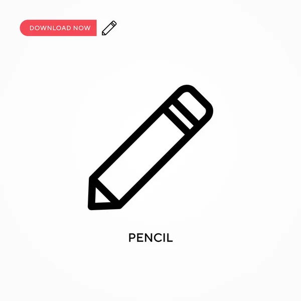 Bleistift Einfaches Vektor Symbol Moderne Einfache Flache Vektordarstellung Für Website — Stockvektor