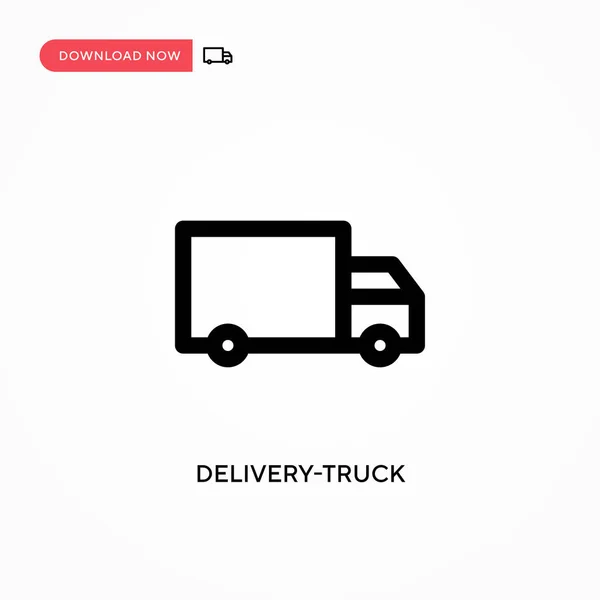 Delivery Truck Icono Vector Simple Moderno Simple Ilustración Vector Plano — Archivo Imágenes Vectoriales