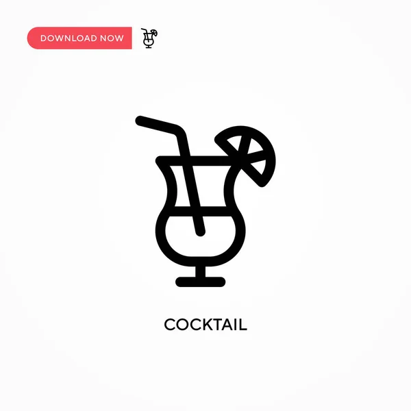 Cocktail Ícone Vetorial Simples Ilustração Vetorial Plana Moderna Simples Para —  Vetores de Stock