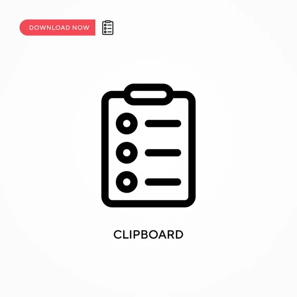 剪贴板简单向量图标 网站或移动应用程序的现代 简单的平面矢量说明 — 图库矢量图片