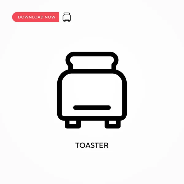 Toaster Einfaches Vektor Symbol Moderne Einfache Flache Vektordarstellung Für Website — Stockvektor