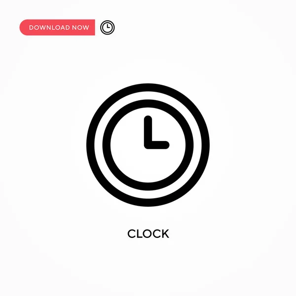 Uhr Einfaches Vektor Symbol Moderne Einfache Flache Vektordarstellung Für Website — Stockvektor