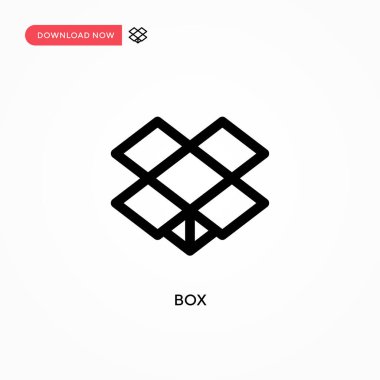 Kutu Basit vektör simgesi. Web sitesi veya mobil uygulama için modern, basit düz vektör çizimi