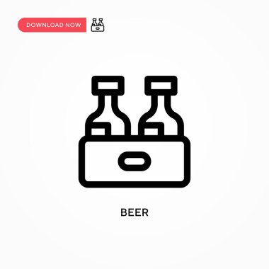 Bira basit vektör simgesi. Web sitesi veya mobil uygulama için modern, basit düz vektör çizimi