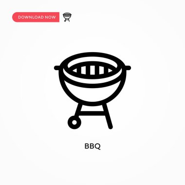 Bbq Basit vektör simgesi. Web sitesi veya mobil uygulama için modern, basit düz vektör çizimi
