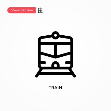 Basit Tren vektör simgesi. Web sitesi veya mobil uygulama için modern, basit düz vektör çizimi