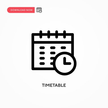 Zaman çizelgesi Basit vektör simgesi. Web sitesi veya mobil uygulama için modern, basit düz vektör çizimi