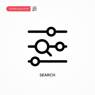 Basit vektör simgesini ara. Web sitesi veya mobil uygulama için modern, basit düz vektör çizimi