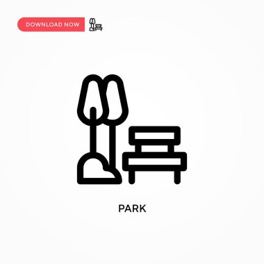 Park Basit vektör simgesi. Web sitesi veya mobil uygulama için modern, basit düz vektör çizimi