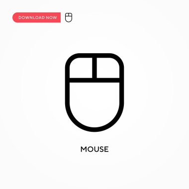 Fare Basit vektör simgesi. Web sitesi veya mobil uygulama için modern, basit düz vektör çizimi