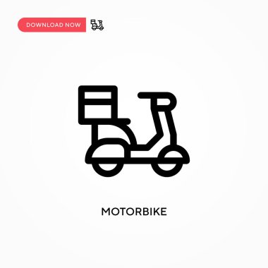 Motosiklet basit vektör simgesi. Web sitesi veya mobil uygulama için modern, basit düz vektör çizimi