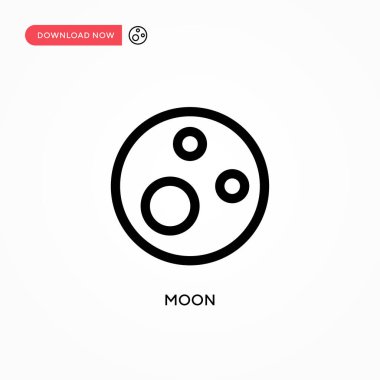 Ay basit vektör simgesi. Web sitesi veya mobil uygulama için modern, basit düz vektör çizimi
