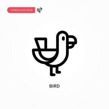 Bird Simple vektör simgesi. Web sitesi veya mobil uygulama için modern, basit düz vektör çizimi