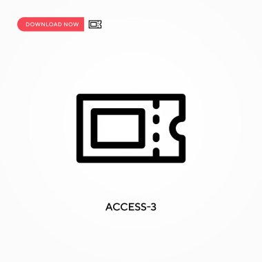 Erişim 3 basit vektör simgesi. Web sitesi veya mobil uygulama için modern, basit düz vektör çizimi