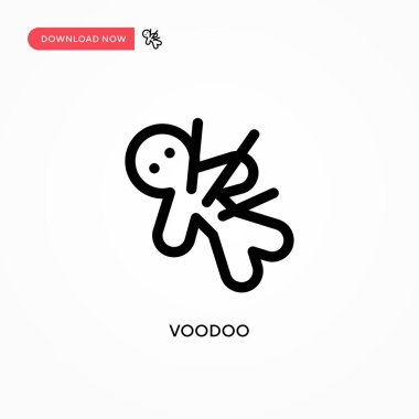 Voodoo Basit vektör simgesi. Web sitesi veya mobil uygulama için modern, basit düz vektör çizimi