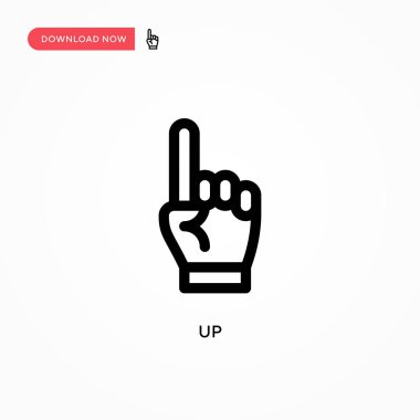 Basit vektör simgesi yukarı. Web sitesi veya mobil uygulama için modern, basit düz vektör çizimi