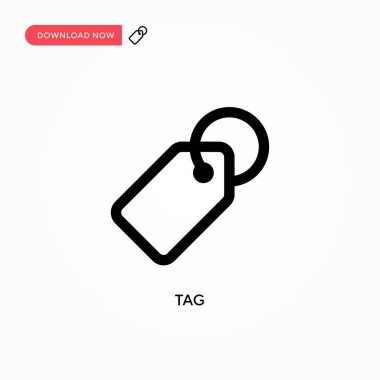 Etiket Basit vektör simgesi. Web sitesi veya mobil uygulama için modern, basit düz vektör çizimi