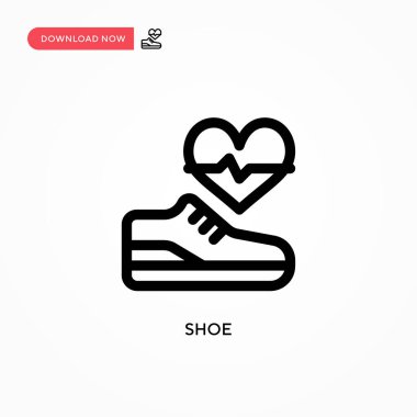 Ayakkabı Basit vektör simgesi. Web sitesi veya mobil uygulama için modern, basit düz vektör çizimi