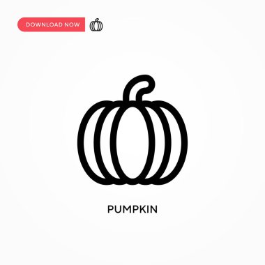 Balkabağı basit vektör simgesi. Web sitesi veya mobil uygulama için modern, basit düz vektör çizimi