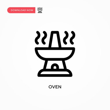 Fırın basit vektör simgesi. Web sitesi veya mobil uygulama için modern, basit düz vektör çizimi