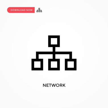Ağ Basit vektör simgesi. Web sitesi veya mobil uygulama için modern, basit düz vektör çizimi